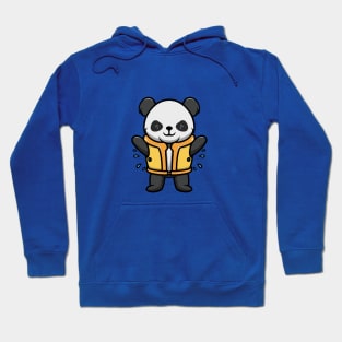 Cute Panda Wearing Lifebelt Hoodie